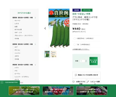 アサヒ育成 貴笹エンドウ豆の画像