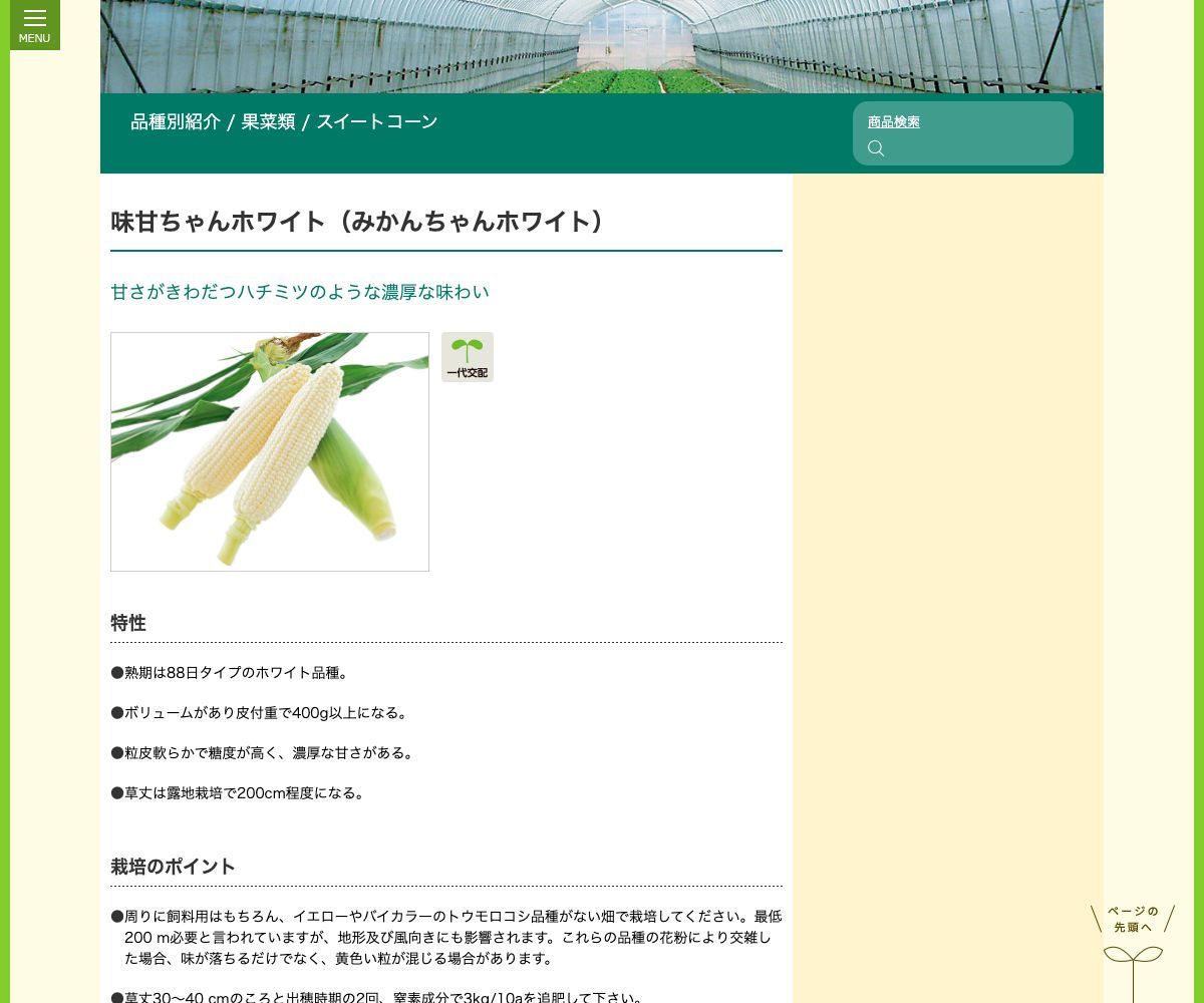 味甘ちゃんホワイト(みかんちゃんホワイト)