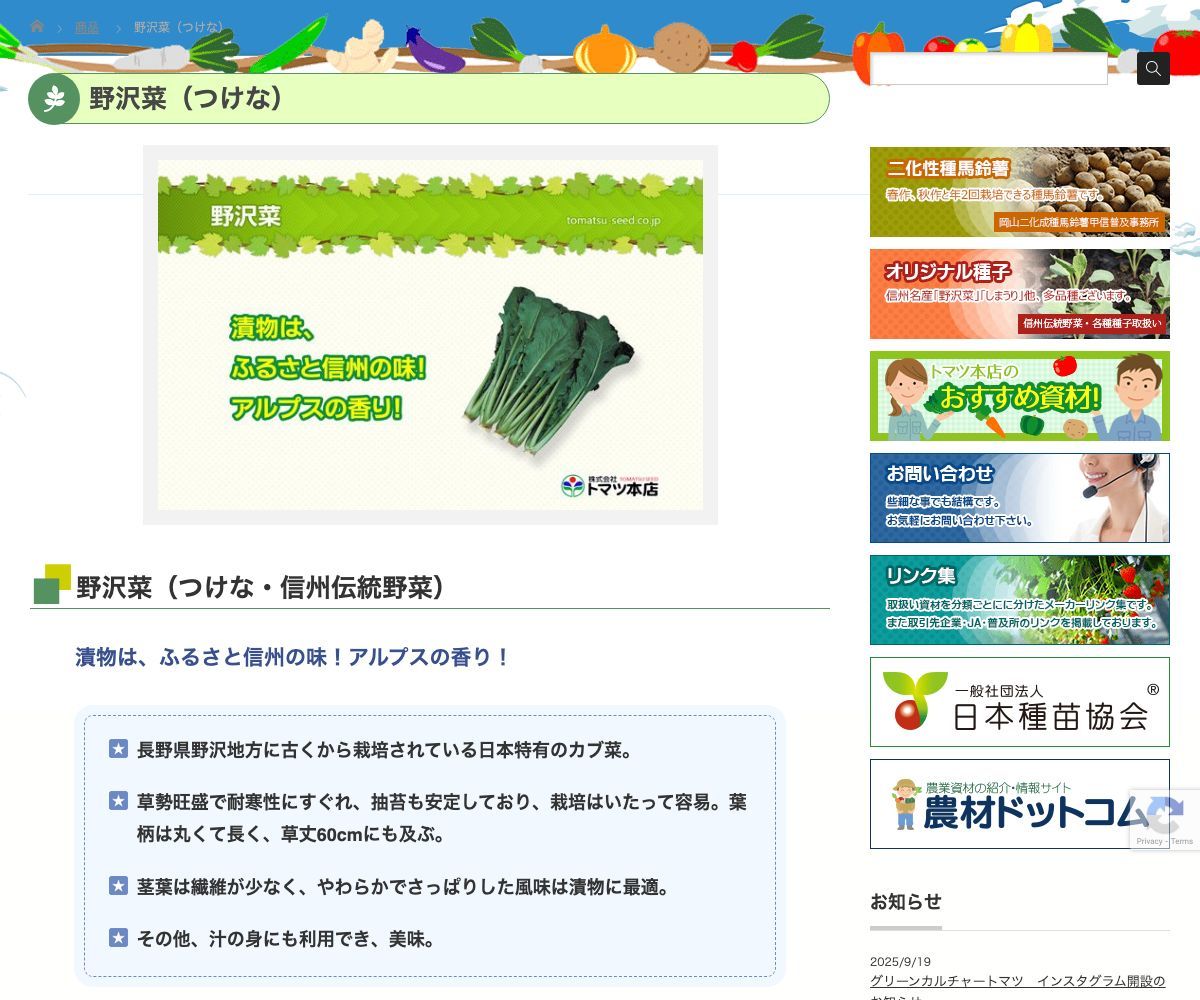 野沢菜（つけな）