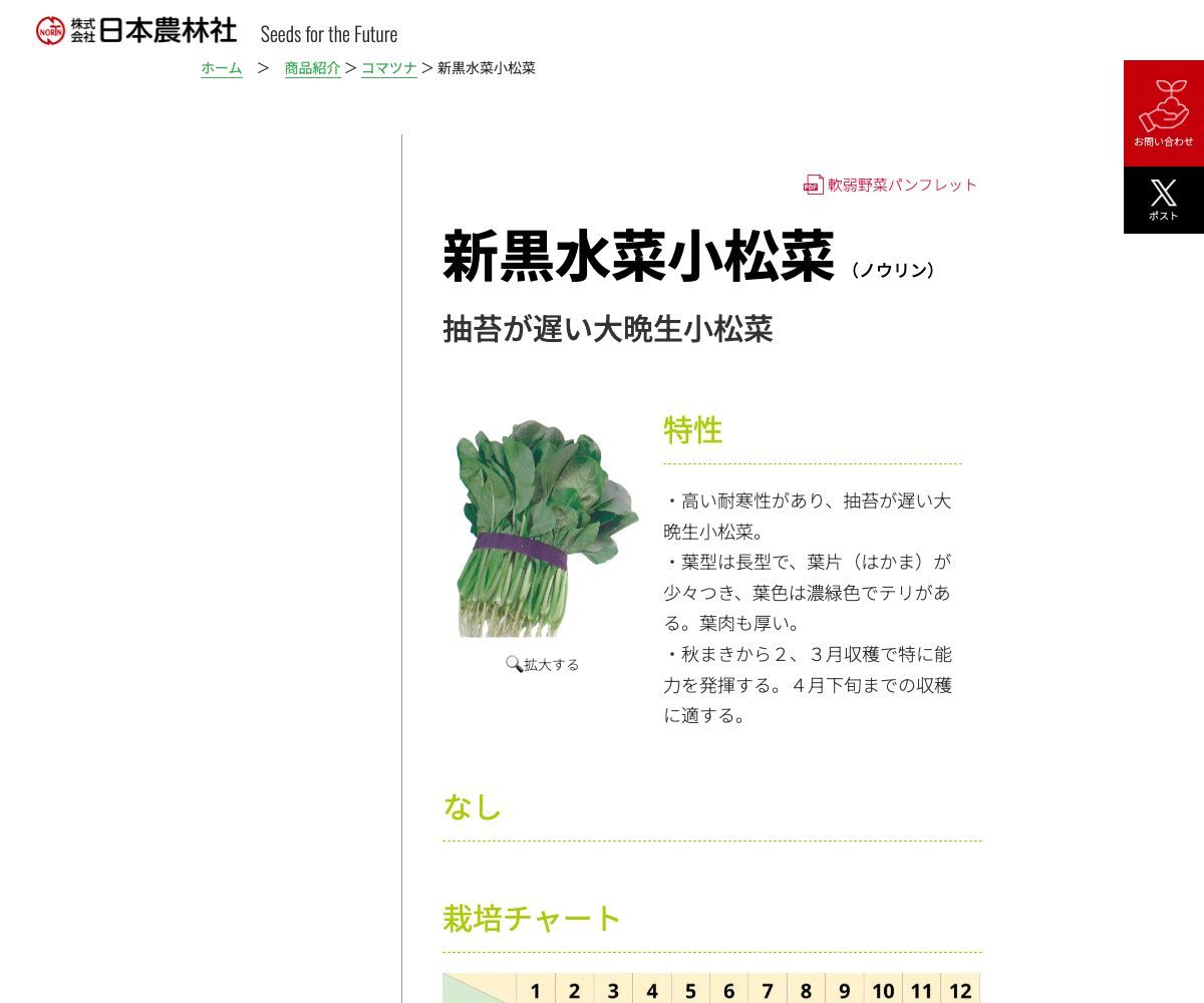 新黒水菜小松菜