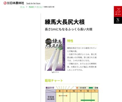 練馬大長尻大根の画像