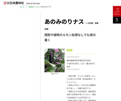 あのみのりナスの画像