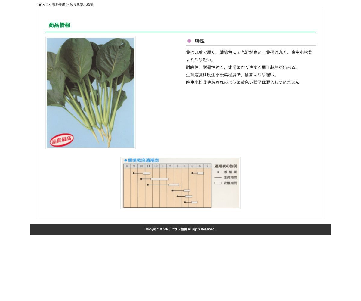 改良黒葉小松菜