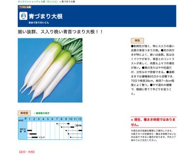 青づまり大根の画像