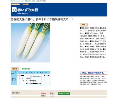 春いずみ大根の画像