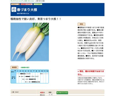 春づまり大根の画像