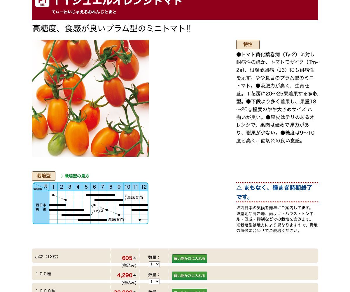 TYジュエルオレンジトマト