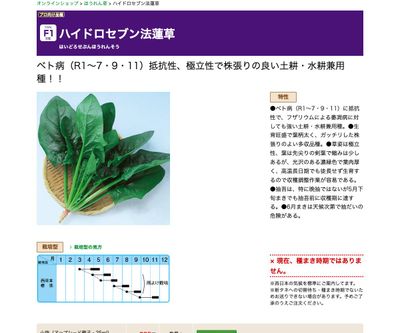 ハイドロセブン法蓮草の画像