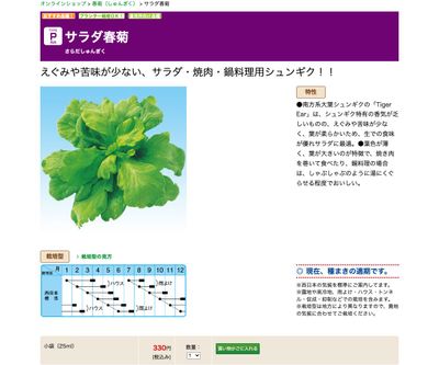 サラダ春菊の画像