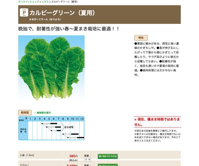 カルビーグリーン（夏用）の画像