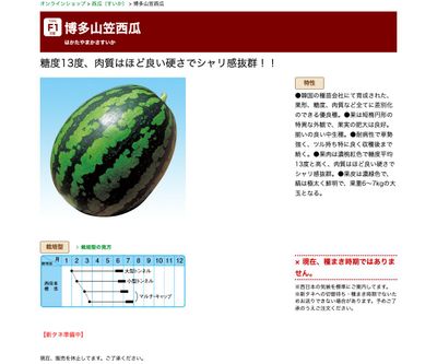 博多山笠西瓜の画像