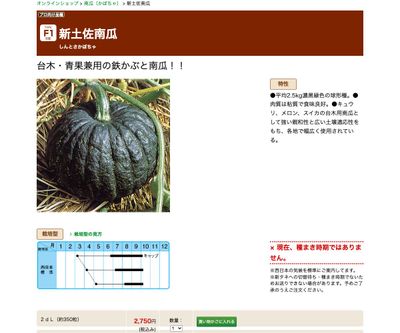 新土佐南瓜の画像