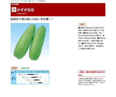 かすが白瓜の画像