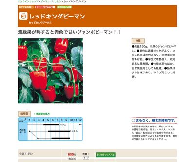 レッドキングピーマンの画像