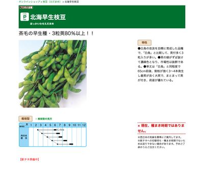 北海早生枝豆の画像