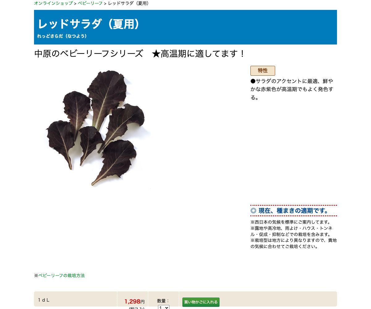 レッドサラダ（夏用）