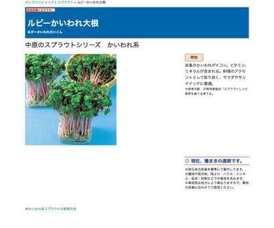 ルビーかいわれ大根の画像