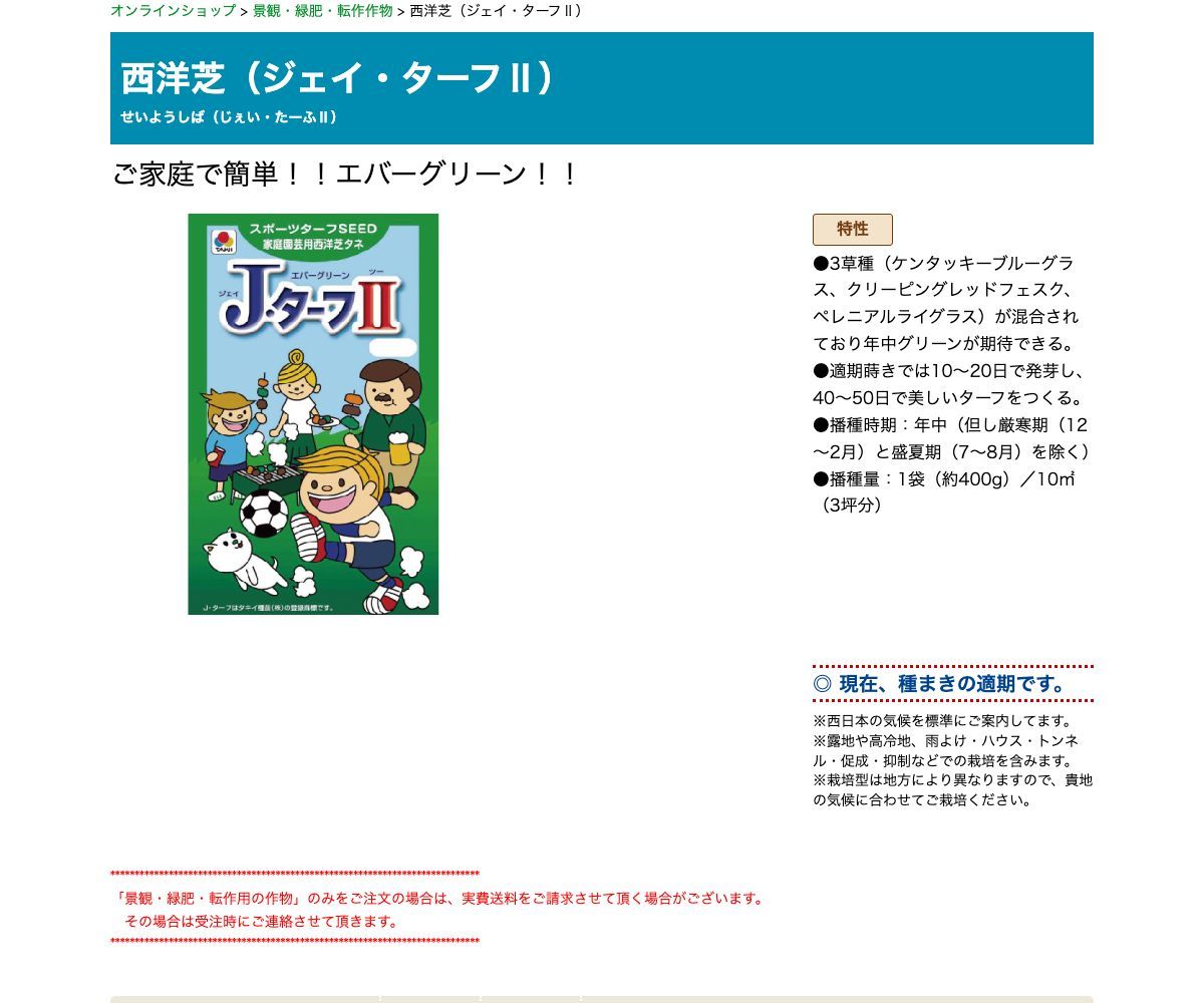 西洋芝（ジェイ・ターフⅡ）