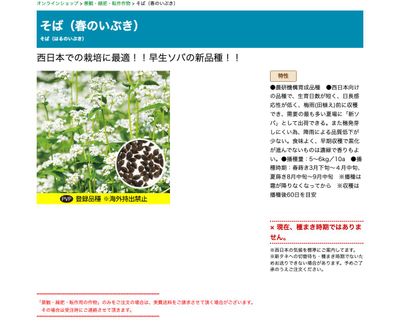 そば（春のいぶき）の画像