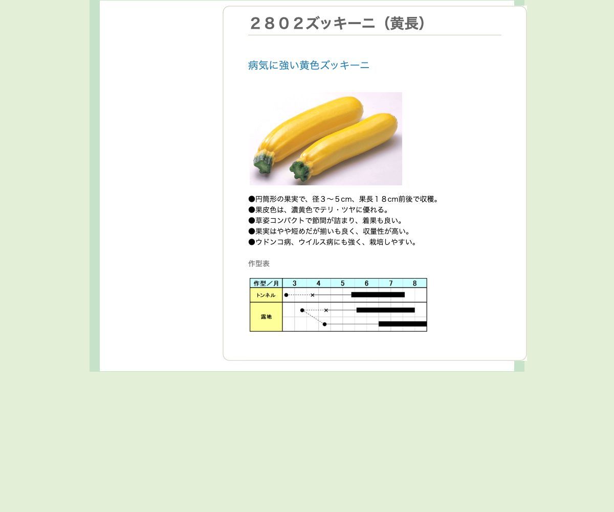 ２８０２ズッキーニ（黄長）