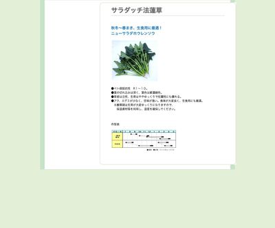 サラダッチ法蓮草の画像