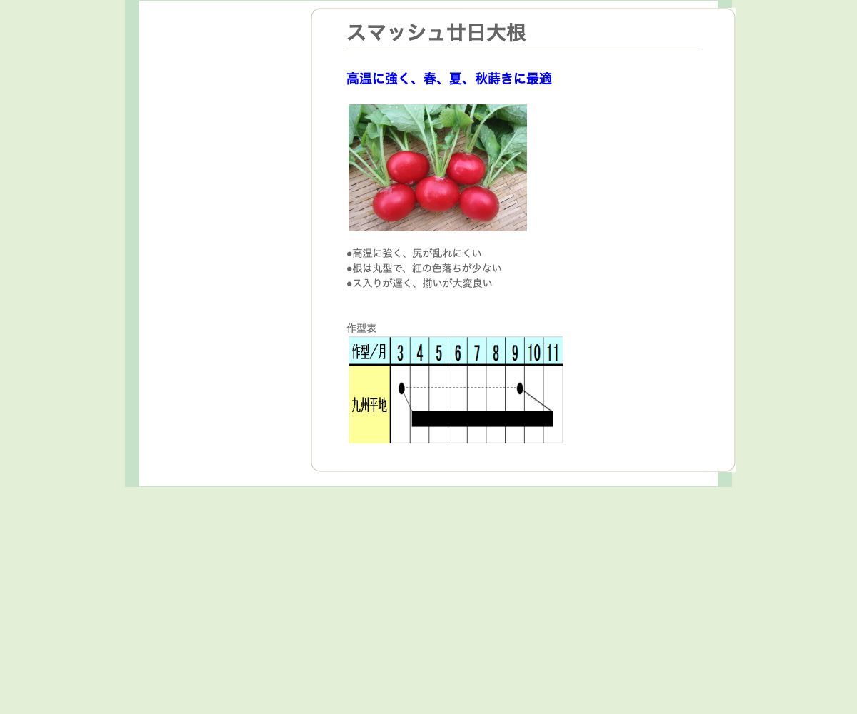 スマッシュ廿日大根