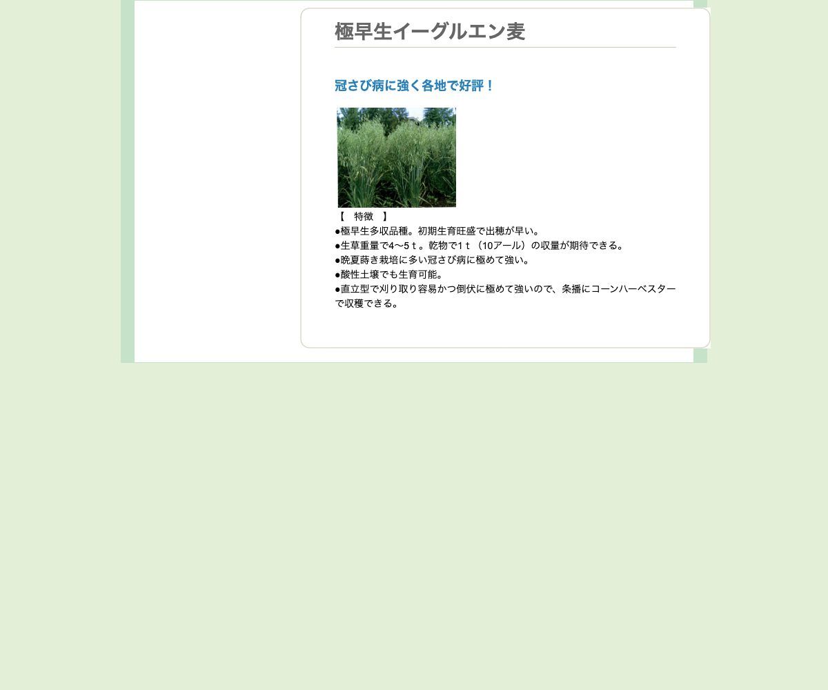 極早生イーグルエン麦