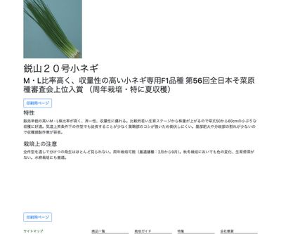 鋭山２０号小ネギの画像