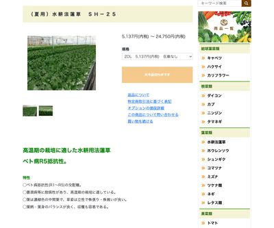 水耕法蓮草 ＳＨ－２５の画像