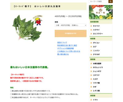 おいしい次郎丸法蓮草の画像