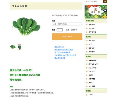 てるみ小松菜の画像