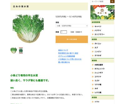 白糸の滝水菜の画像