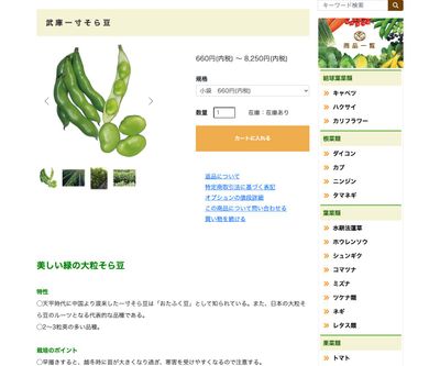 武庫一寸そら豆の画像